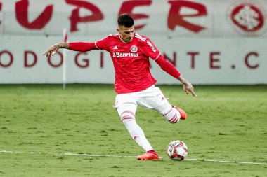 Gaucho Şampiyonası: Uluslararası Sao Jose 'ye karşı. 31 Mart 2021, Porto Alegre, Rio Grande do Sul, Brezilya: Beira-Rio Stadyumu 'nda oynanan 2021 Gaucho Şampiyonası' nın sekizinci turu için geçerli olan iç saha ile Sao Jose arasındaki futbol maçı, 