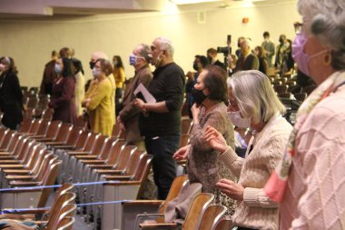 Calvary Baptist Kilisesi New York 'ta Paskalya Kutlama Servisi. 4 Nisan 2021, New York, ABD: