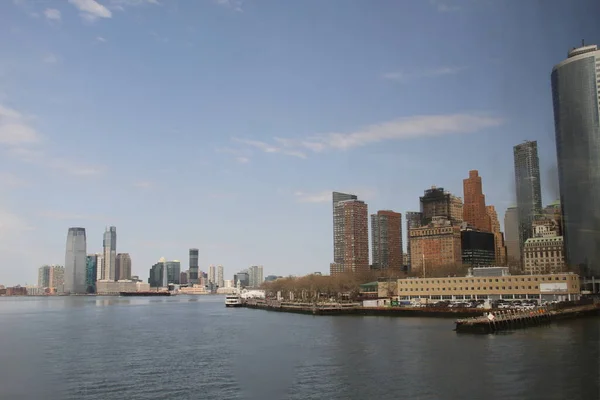 Vista Ciudad Nueva York Desde Staten Island Abril 2021 Staten — Foto de Stock