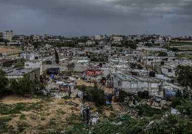 ABD Filistinli mülteciler için BM Filistin mülteci ajansına yardıma devam edecek. 8 Nisan 2021, Gazze, Filistin: Filistinliler, Gazze Şeridi 'ndeki mültecilere yönelik UNRWA gıda yardımındaki kesintileri protesto ettiler