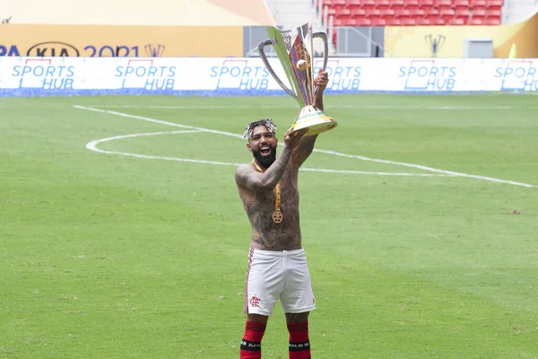 Flamengo Gewinnt Supercup Finale April 2021 Brasilia Federal District Brasilien — Stockfoto