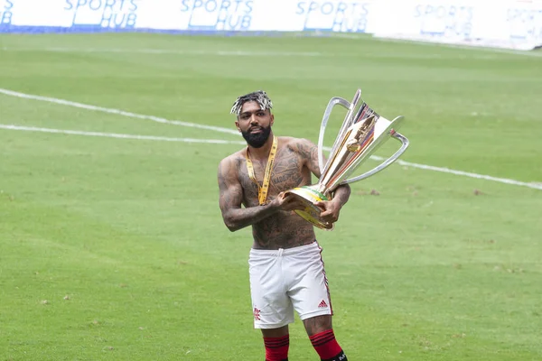 Flamengo Vyhrává Finále Super Cupu Dubna 2021 Brasilia Federal District — Stock fotografie