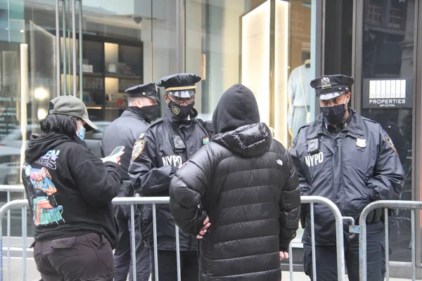 Nationaliste Blanc Naziste Escorté Par Police New York Lors Une — Photo
