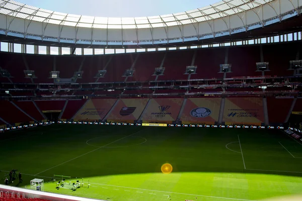 Final Supercopa Flamengo Palmeiras Abril 2021 Brasilia Distrito Federal Brasil — Foto de Stock