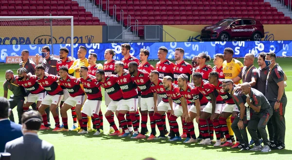 Final Supercopa Flamengo Palmeiras Abril 2021 Brasilia Distrito Federal Brasil —  Fotos de Stock