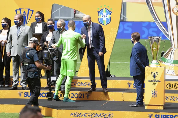 Flamengo Vince Finale Supercoppa Aprile 2021 Brasilia Distretto Federale Brasile — Foto Stock