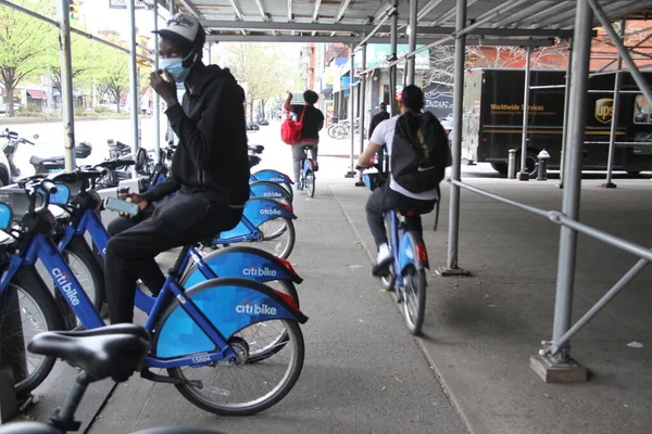 Citi Bike Stations Uitbreiding New York April 2021 Harlem New — Stockfoto