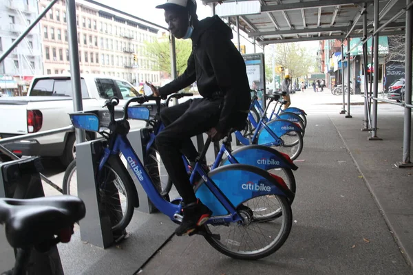 Citi Bike Stations Uitbreiding New York April 2021 Harlem New — Stockfoto