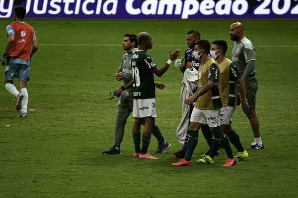 Brasília 2021 Defensa Justicia Argentina Palmeiras Brasil Final Conmebol Recopa — Fotografia de Stock