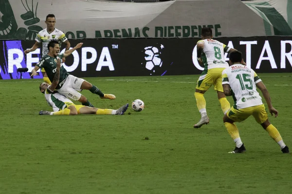 Conmebol Recopa Final Palmeiras Εναντίον Defensa Justicia Απριλίου 2021 Μπραζίλια — Φωτογραφία Αρχείου