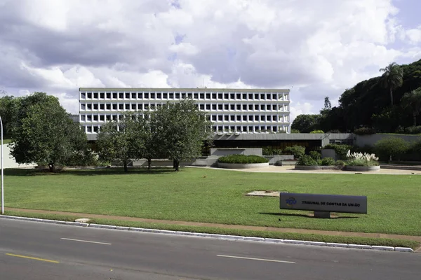 Fasada Federalnego Trybunału Obrachunkowego Tcu Ministerstwa Środowiska Kwietnia 2021 Brasilia — Zdjęcie stockowe