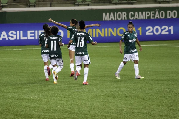 April 2021 Sao Paulo Brasilien Brasilianische Frauenfußball Liga Corinthians Napoli — Stockfoto