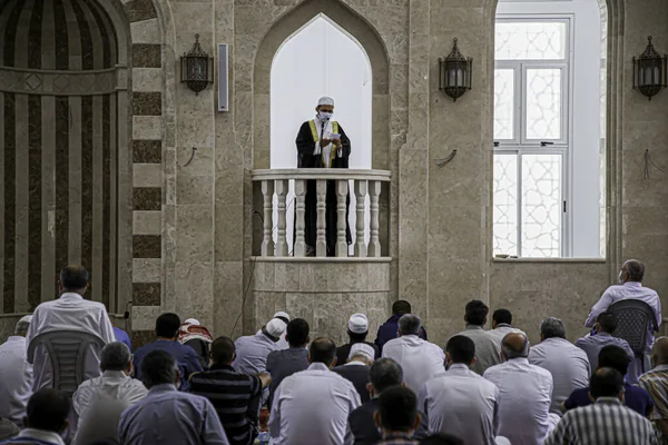 Ramadan Gaza April 2021 Gaza Palestine Palestinian Muslim Worshipers Wear —  Fotos de Stock