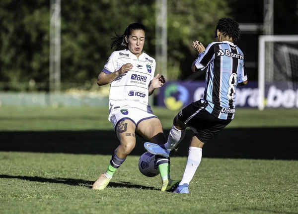 Braziliaanse Divisie Vrouwelijke Voetbal League Gremio Minas April Gravata Rio — Stockfoto