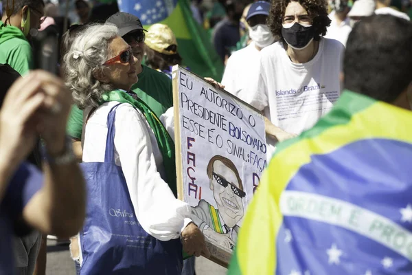 Manifestation Pour Vie Fête Travail Sao Paulo 1Er Mai 2021 — Photo