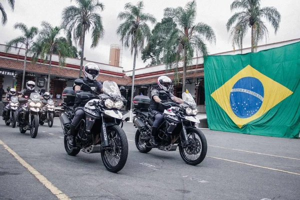 Rocznica Powstania Batalionu Oddziału Szokowego Policji Wojskowej Sao Paulo Maja — Zdjęcie stockowe