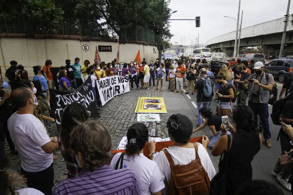 Jacarezinho Protest Poli Şehri Mayıs 2021 Rio Janeiro Brezilya Nsan — Stok fotoğraf