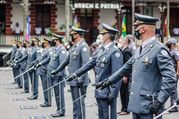 Výročí Praporu Úderné Jednotky Vojenské Policie Sao Paula Května 2021 — Stock fotografie