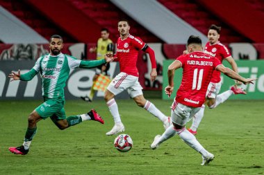  Uluslarası Gençlik ve Gençlik arasındaki maç. 8 Mayıs 2021, Porto Alegre, Brezilya: Porto Alegre (SC) 'deki Beira-Rio Stadyumu' nda düzenlenen Gaucho Futbol Şampiyonası 2021 yarı finali için geçerli olan Internacional vs Juventude arasındaki maç)