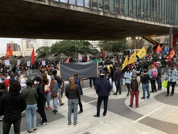 Protesto São Paulo Contra Operação Que Deixou Mortos Jacarezinho Maio — Fotografia de Stock