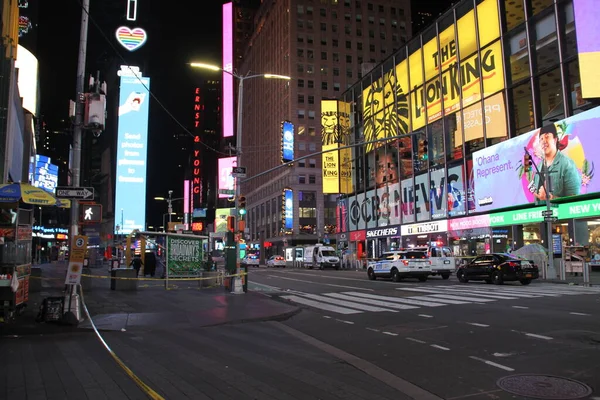 Egy Csecsemő Times Square 2020 Május New York Usa Rendőrségi — Stock Fotó
