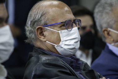  SP Hükümet Kültür Tanıtım Programlarının başlatılması. 11 Mayıs 2021, Sao Paulo, Brezilya: Sao Paulo Valisi Joao Doria (PSDB), başkentin güneyindeki Palacio dos Bandeirantes 'de düzenlenen basın toplantısında, bir yatırım duyurusu yaptı. 