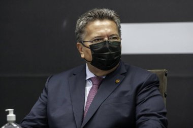  SP Hükümet Kültür Tanıtım Programlarının başlatılması. 11 Mayıs 2021, Sao Paulo, Brezilya: Sao Paulo Valisi Joao Doria (PSDB), başkentin güneyindeki Palacio dos Bandeirantes 'de düzenlenen basın toplantısında, bir yatırım duyurusu yaptı. 