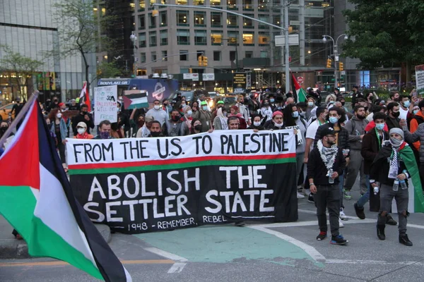 Free Palestine Protest New York May 2021 New York Usa — Stock Photo, Image