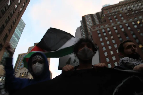 Svobodný Palestinský Protest New Yorku Května 2021 New York Usa — Stock fotografie