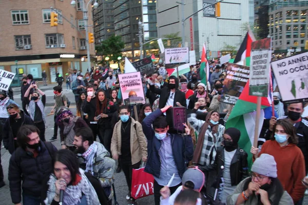 Fri Palestinsk Protest New York Maj 2021 New York Usa — Stockfoto