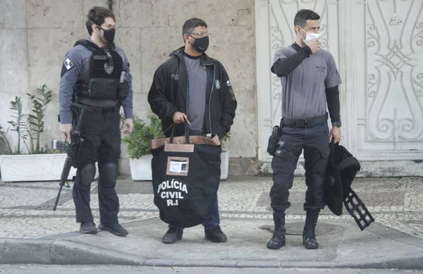 Civil Police Sand Case Operation Maio 2021 Rio Janeiro Brasil — Fotografia de Stock