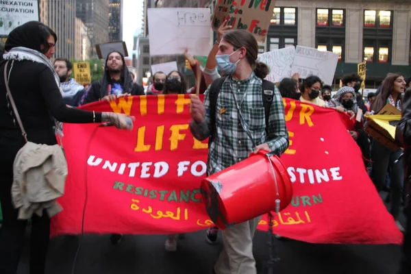 Protesta Por Palestina Libre Nueva York Mayo 2021 Nueva York —  Fotos de Stock