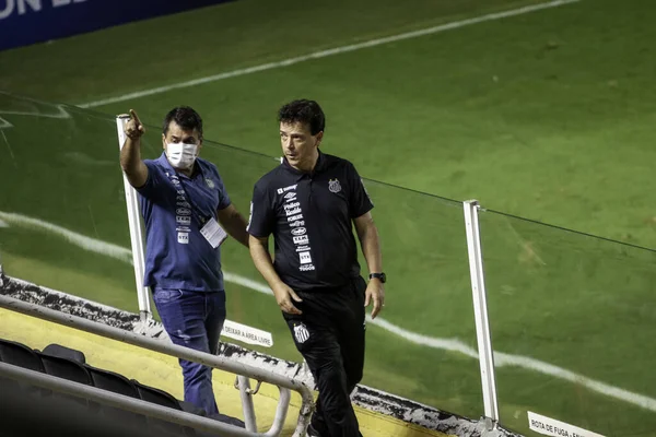 Santos 2021 Copa Libertadores Santos Boca Juniors Bieden Tijdens Wedstrijd — Stockfoto