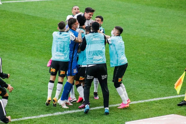 Sao Paulo 2021 Coríntios Inter Limeira Paulista Jogo Entre Coríntios — Fotografia de Stock