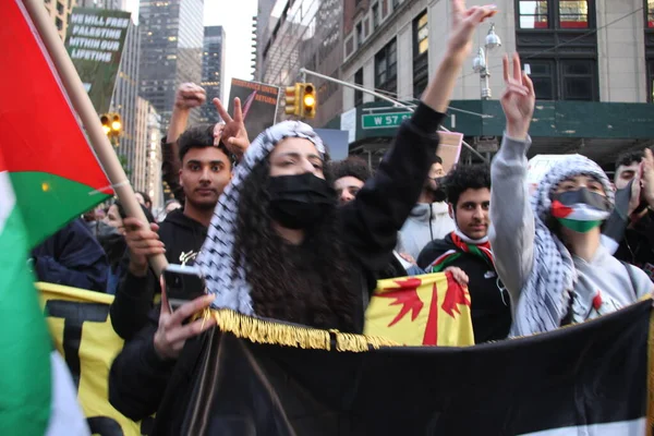 Free Palestine Protest New York May 2021 New York Usa — Stock Photo, Image