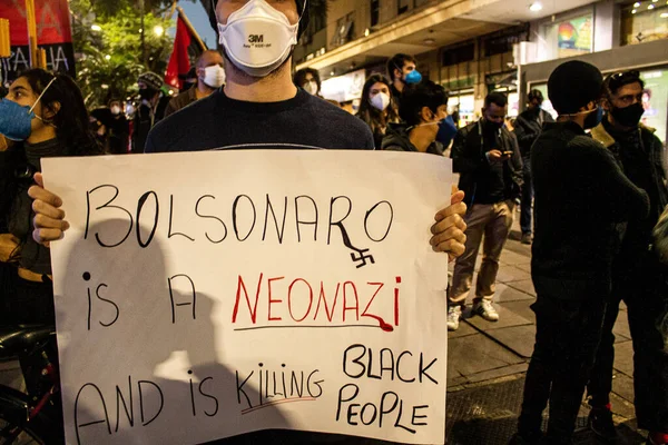 Black Movements Protest Racism Porto Alegre May 2021 Porto Alegre — Stock Photo, Image