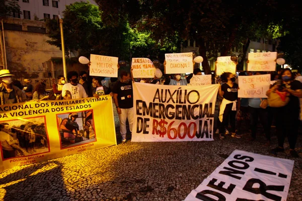 Protest Gegen Vorurteile Mai 2021 Rio Janeiro Brasilien Mitglieder Von — Stockfoto