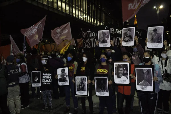 Svarta Rörelser Protesterar Mot Rasism Porto Alegre Maj 2021 Porto — Stockfoto