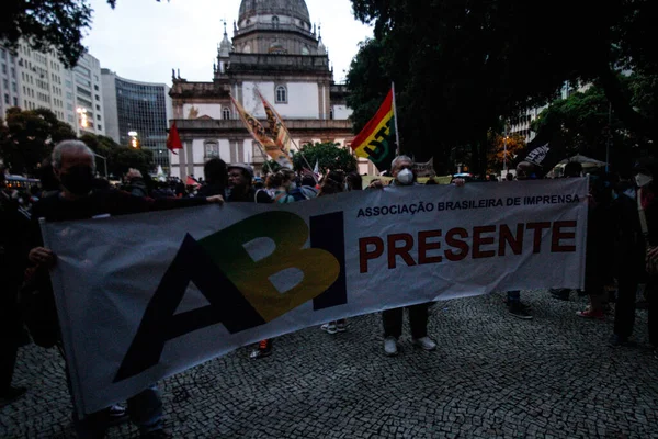 Protest Proti Předsudkům Května 2021 Rio Janeiro Brazílie Členové Lidových — Stock fotografie
