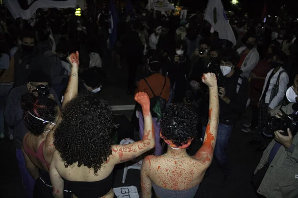 Movimentos Negros Protestam Contra Racismo Porto Alegre Maio 2021 Porto — Fotografia de Stock