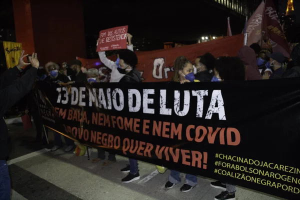 Les Mouvements Noirs Protestent Contre Racisme Porto Alegre Mai 2021 — Photo