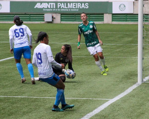 Partido Entre Palmeiras Real Brasilia Por Campeonato Brasileño Fútbol Femenino —  Fotos de Stock