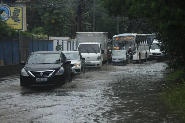 Rio Janeiro Intră Starea Atenție Din Cauza Ploii Mai 2021 — Fotografie, imagine de stoc