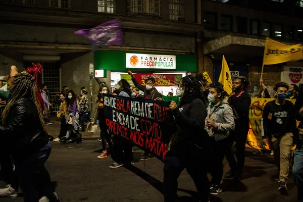 Movimientos Negros Protestan Contra Racismo Porto Alegre Mayo 2021 Porto — Foto de Stock