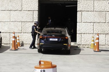 Sao Paulo Belediye Başkanı Bruno Covas 'ın cenazesi. 16 Mayıs 2021, Sao Paulo, Brezilya: Sao Paulo 'nun lisanslı belediye başkanı Bruno Covas' ın (PSDB) bedeni, 16 Pazar günü başkentin merkez bölgesindeki belediye binasına ulaşır. Bu yaşta.