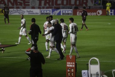 (Paulista Şampiyonası 'nın çeyrek finalleri. 14 Mayıs 2021, Sao Paulo, Brezilya: Sao Paulo ve Ferroviaria arasındaki maç, Paulista Futbol Şampiyonası çeyrek finalleri için geçerli, Cuma gecesi Morumbi Stadyumu 'nda (14). Sao. 