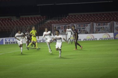 (Paulista Şampiyonası 'nın çeyrek finalleri. 14 Mayıs 2021, Sao Paulo, Brezilya: Sao Paulo ve Ferroviaria arasındaki maç, Paulista Futbol Şampiyonası çeyrek finalleri için geçerli, Cuma gecesi Morumbi Stadyumu 'nda (14). Sao. 