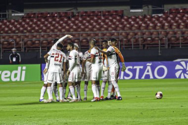 (Paulista Şampiyonası 'nın çeyrek finalleri. 14 Mayıs 2021, Sao Paulo, Brezilya: Sao Paulo ve Ferroviaria arasındaki maç, Paulista Futbol Şampiyonası çeyrek finalleri için geçerli, Cuma gecesi Morumbi Stadyumu 'nda (14). Sao. 