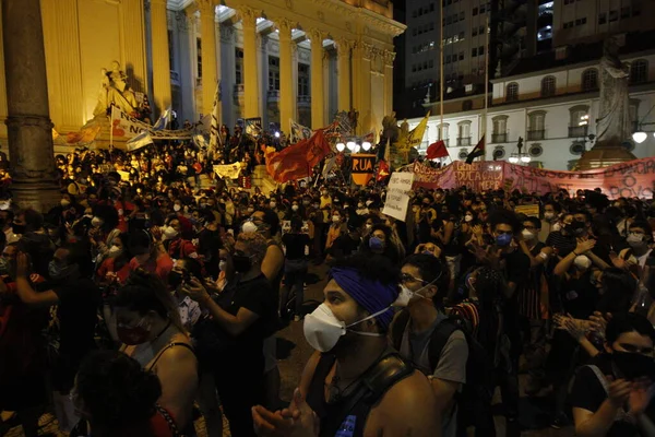 리오데자네이로 대학교의 삭감을 반대하는 시위가 있었다 2021 브라질 리우데자네이루 리우데자네이루 — 스톡 사진