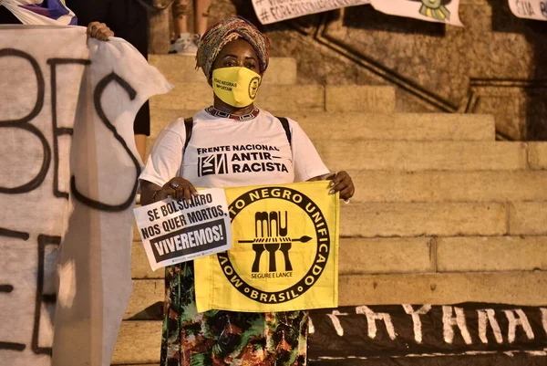 Protest Proti Předsudkům Května 2021 Rio Janeiro Brazílie Členové Lidových — Stock fotografie